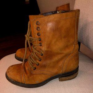 Steve Madden Lace Up Brown Combat Boots